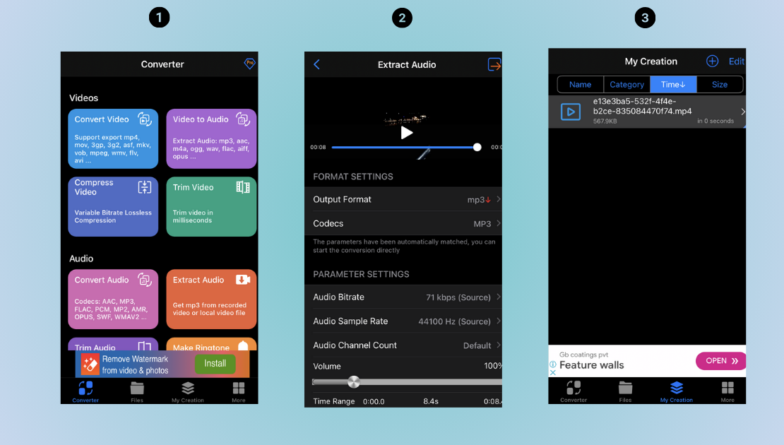 Media converter-video to MP3