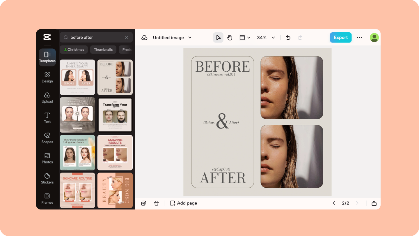 before and after photo editing