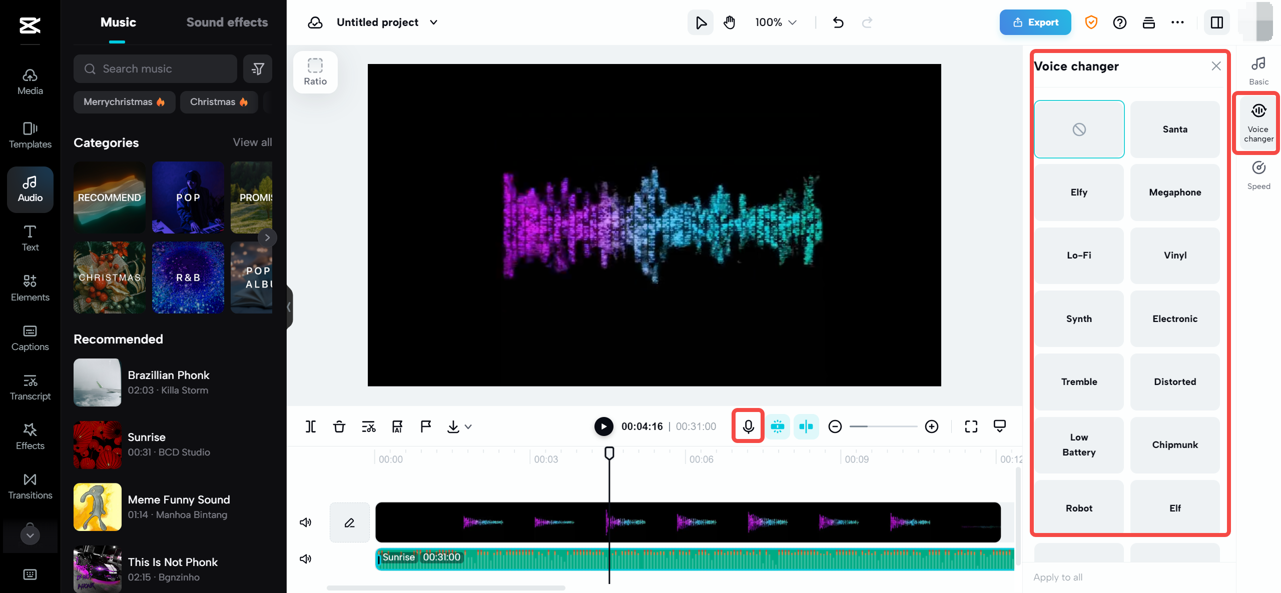 Record, edit, and change voice 