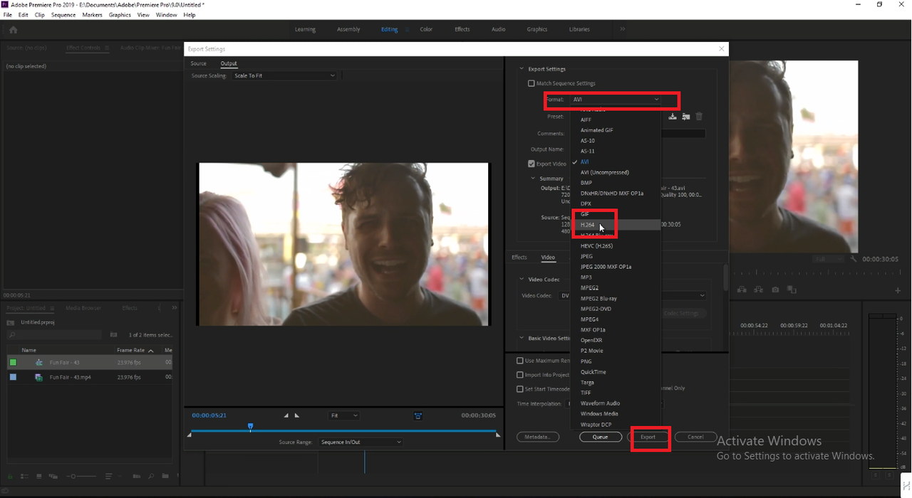 convert Windows Media Video to MP4 using Adobe
