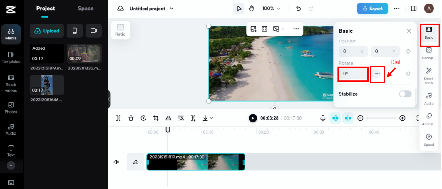 Rotate and edit video