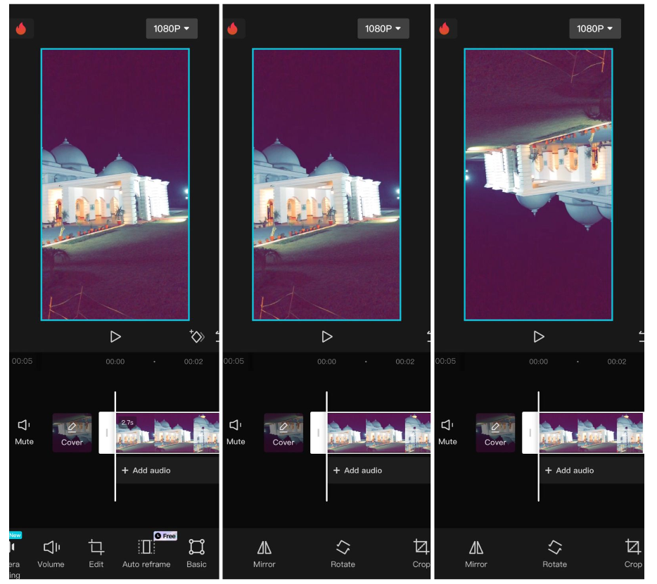 How to rotate video using CapCut mobile on Android?