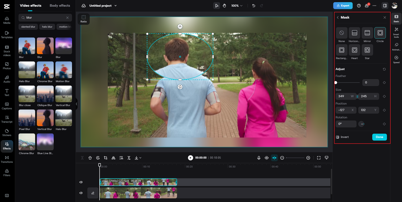 blur your video background
