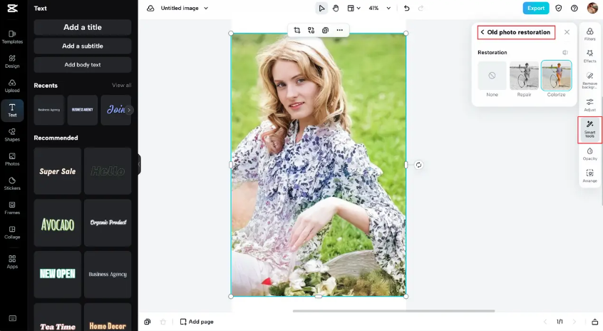 Old photo restoration