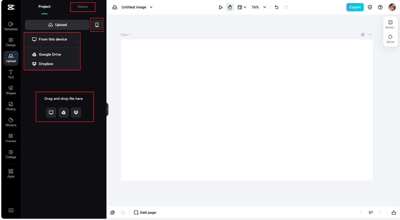 Sign up and upload an image