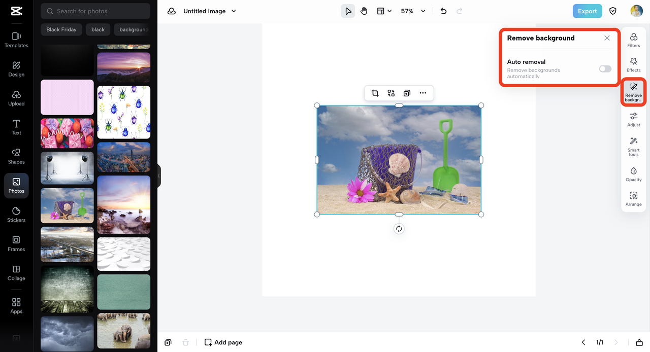 capcut remove background