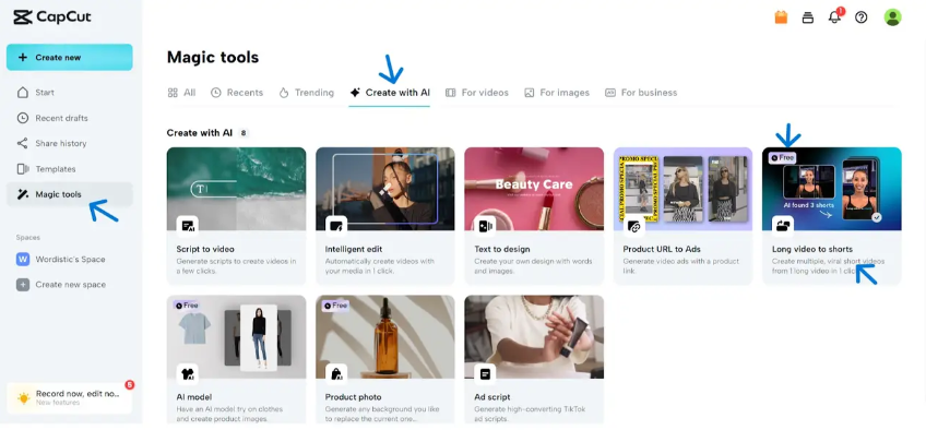 Locating long videos to short tool