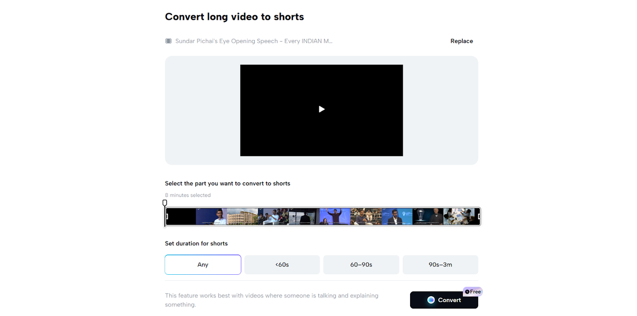 Choosing the duration and converting