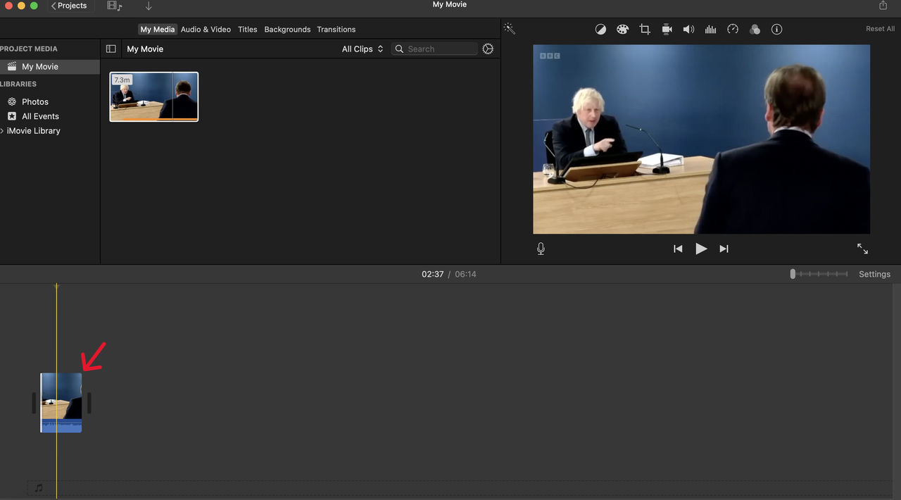 Add video to edit bar