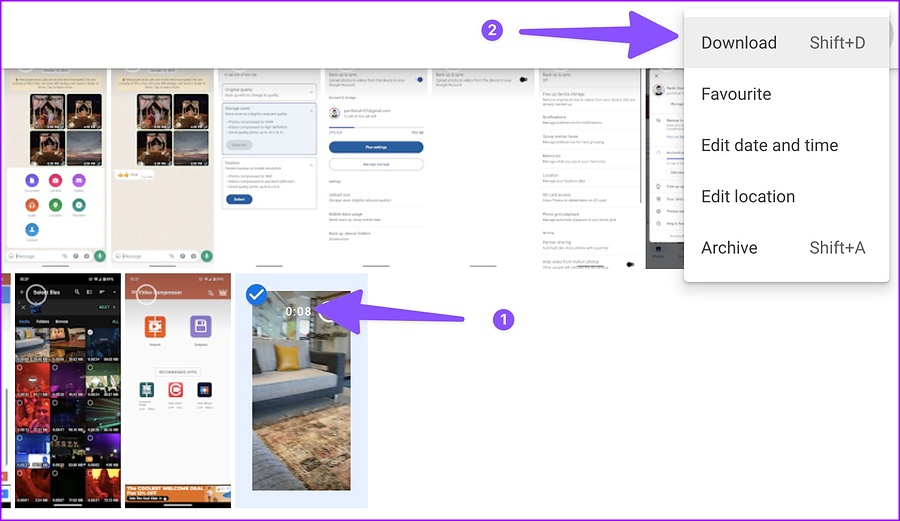 Download the compressed video