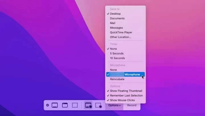 audio settings in QuickTime