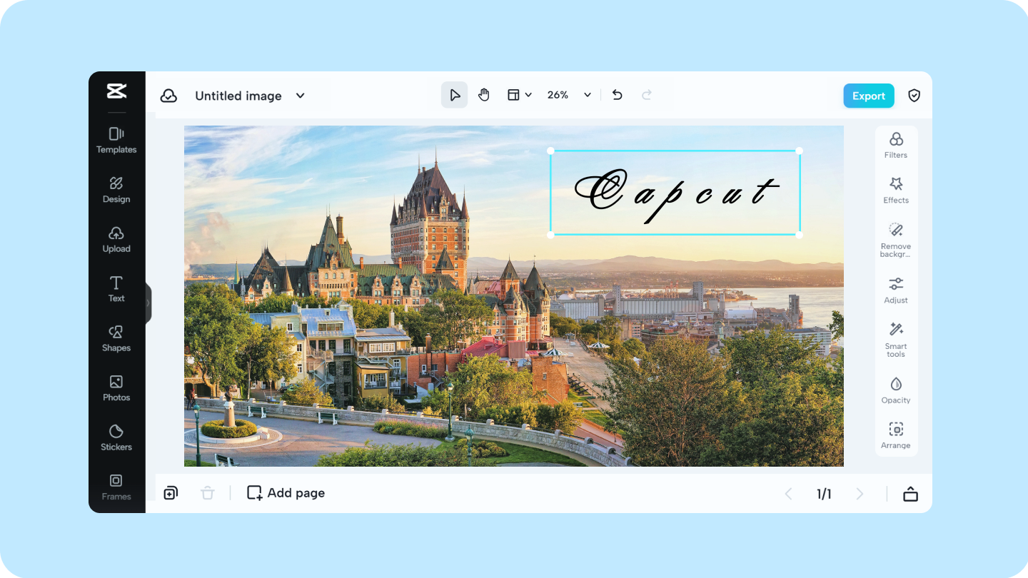 редактор фотографій підпису