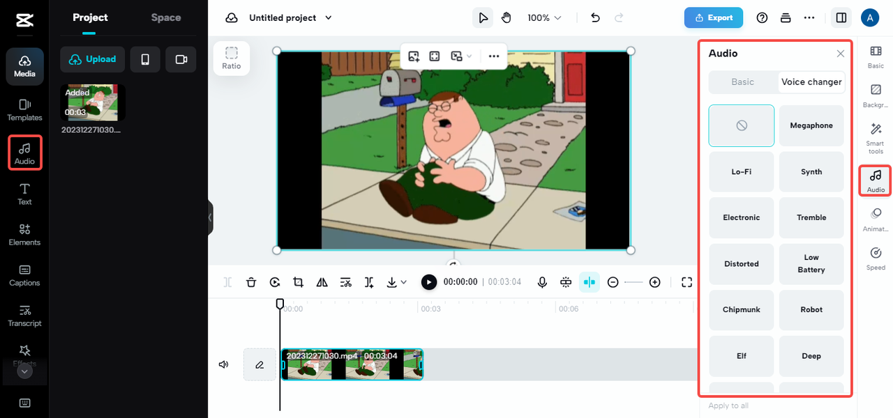 Run the AI voice changer 