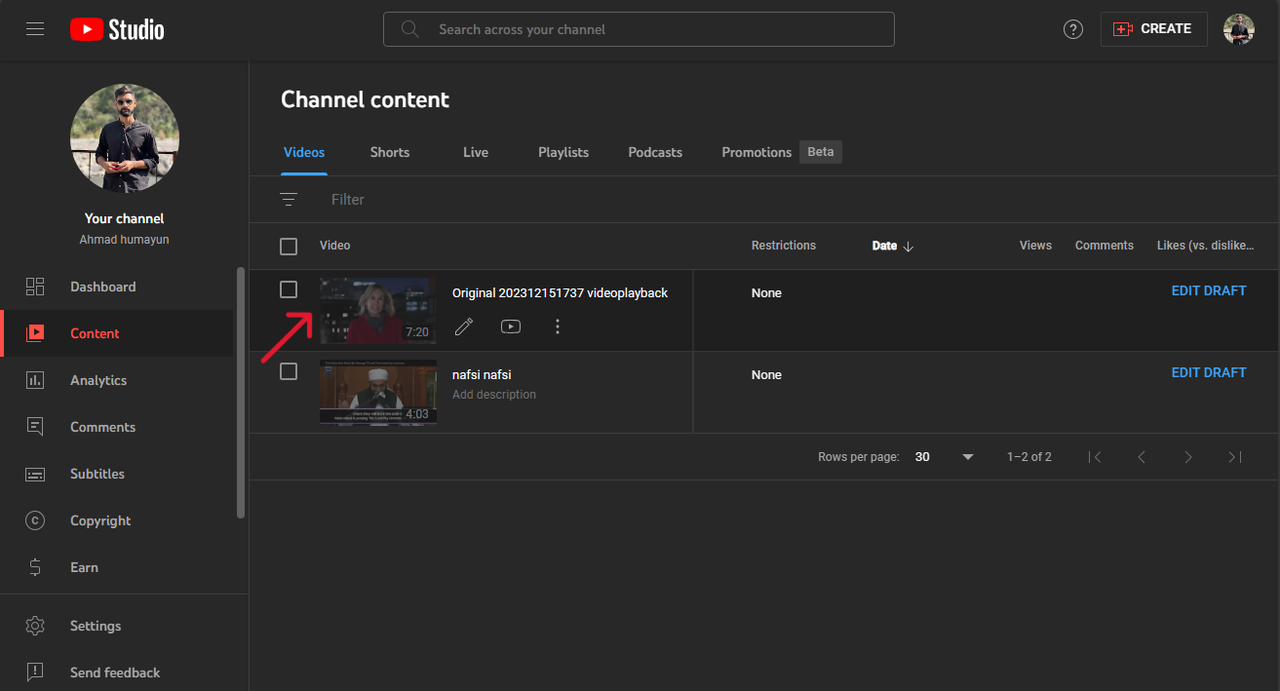Choose relevant video
