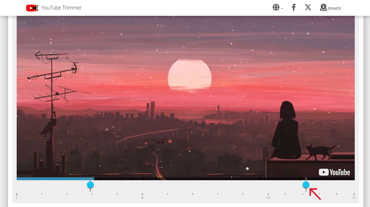 Adjust trimming sliders