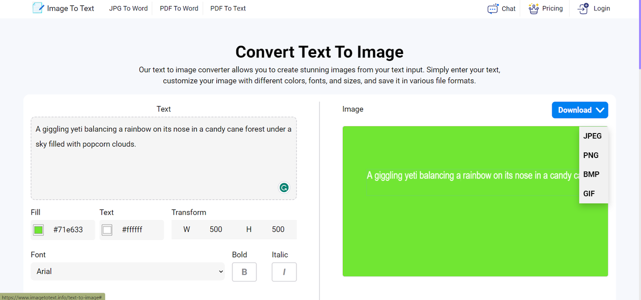 Image to text converter