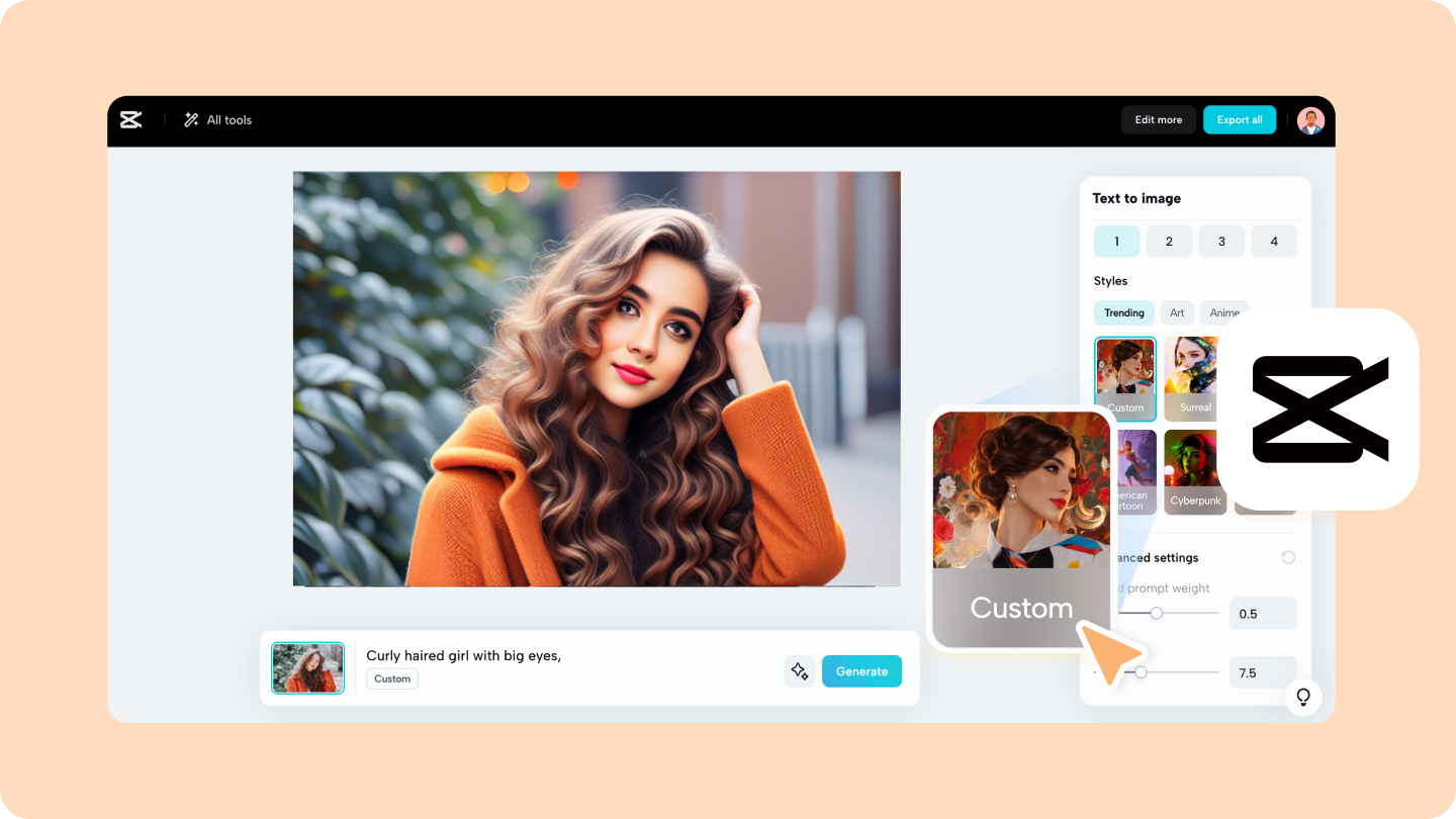 テキストからAI描画ジェネレータ