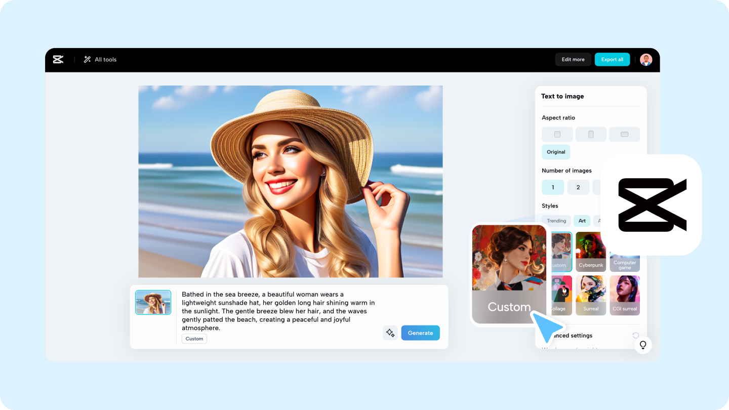 AIはテキストから画像を作成しました