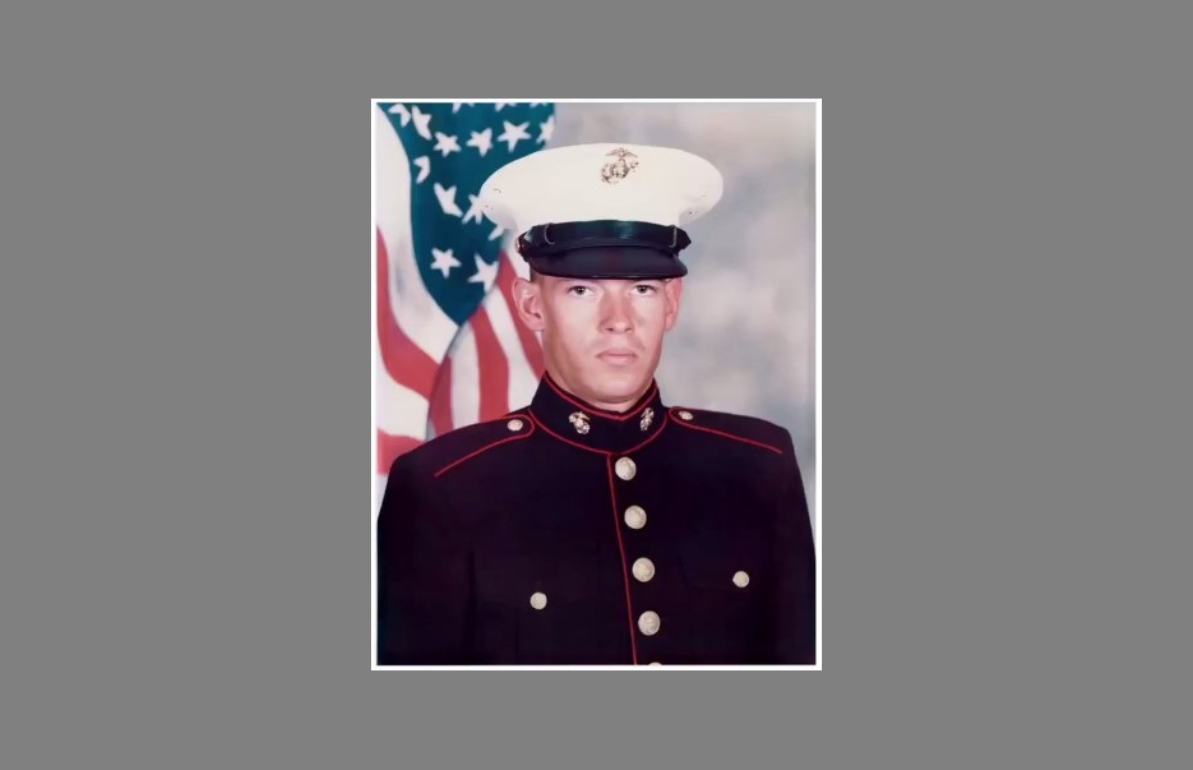 Refined image of a marine in uniform