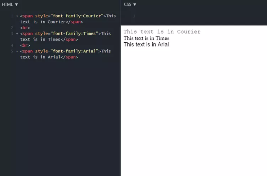 How to change the font with CSS?