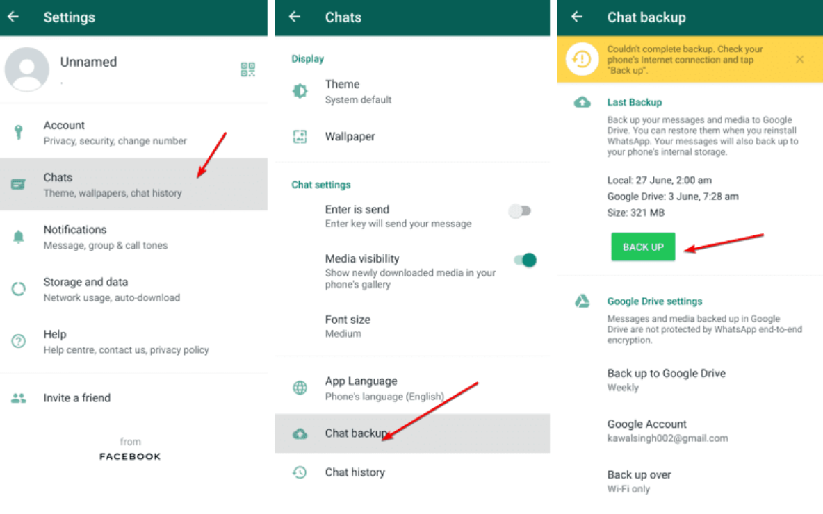 How to store your WhatsApp Backup in Google Drive?