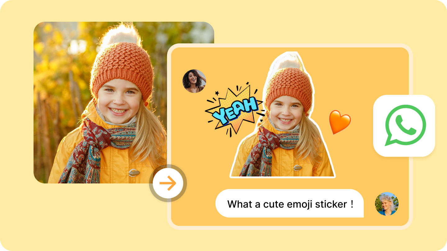 إنشاء ملصقات واتس اب