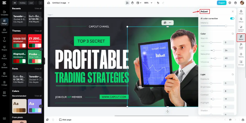 Fine-tune color details