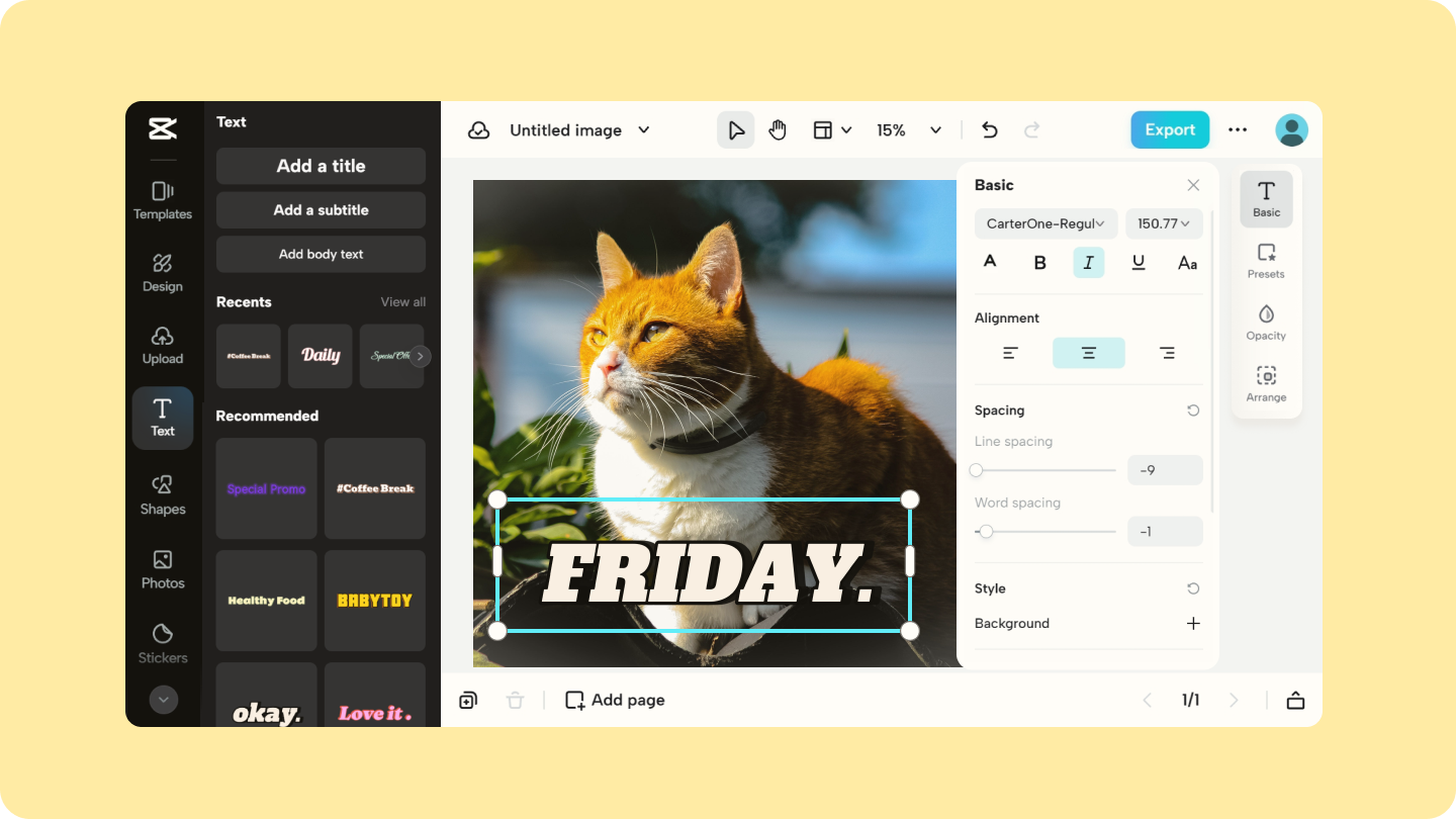 Προσθήκη κειμένου στη φωτογραφία