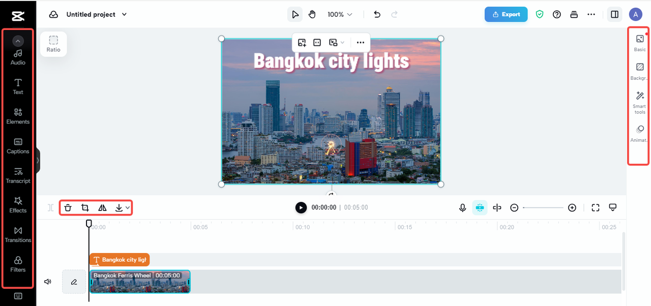 CapCut's many video editing features