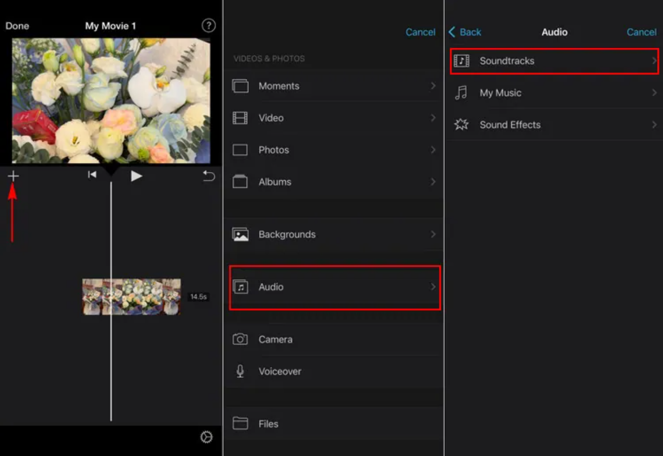 How to add music to a video on iPhone with iMovie？