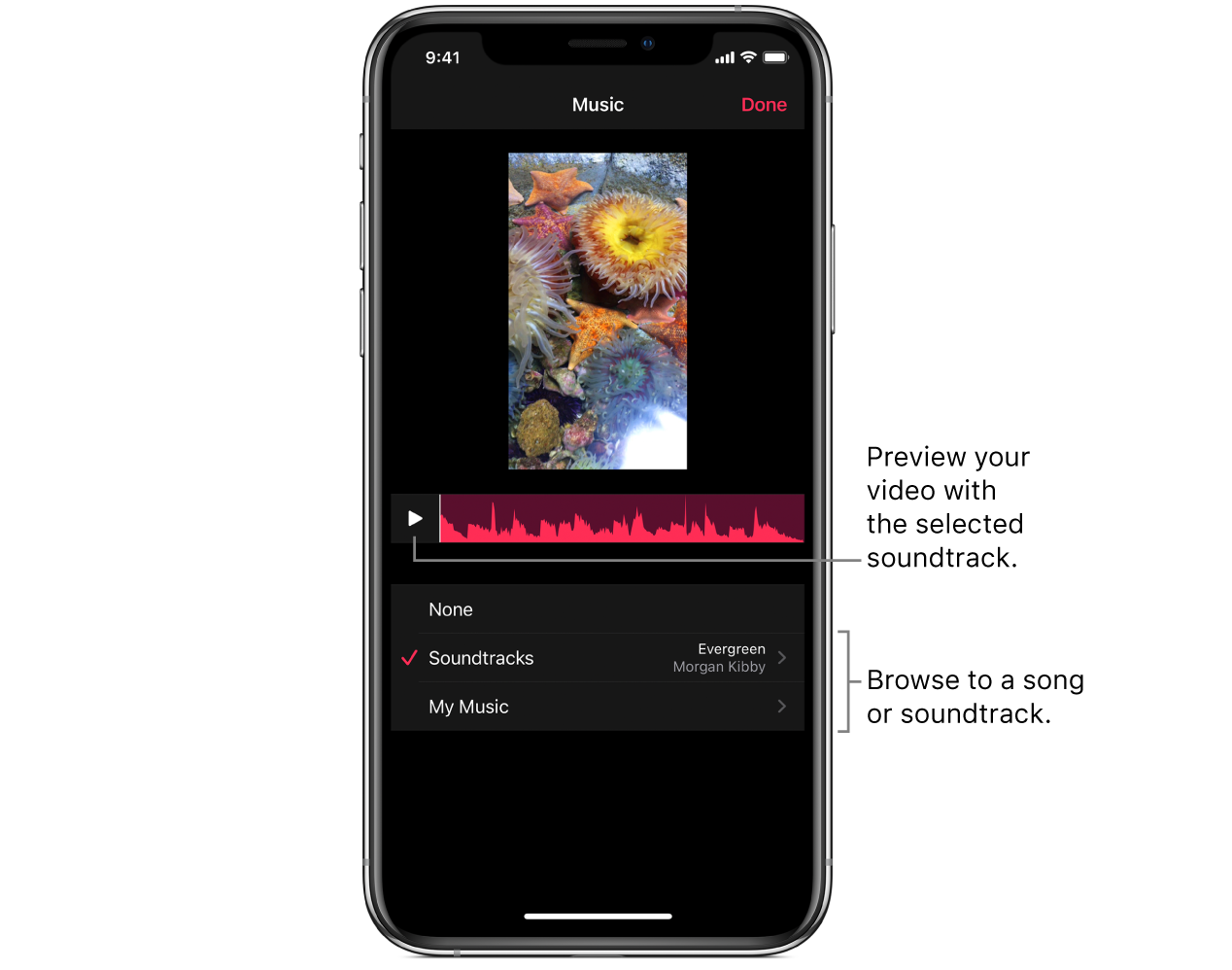 How to add music to a video on iPhone with Clips?