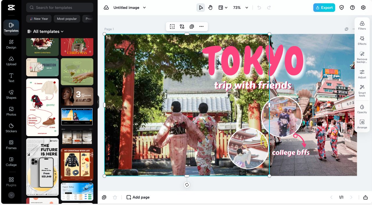 Convenient photo editor - CapCut Online