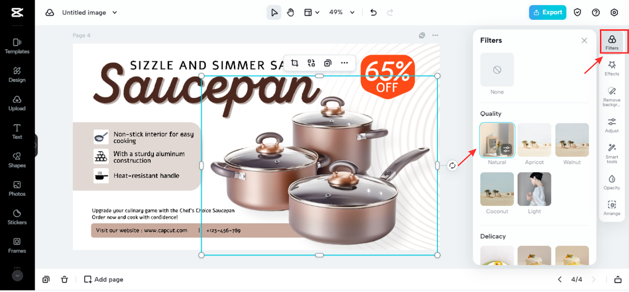 Apply a photo filter
