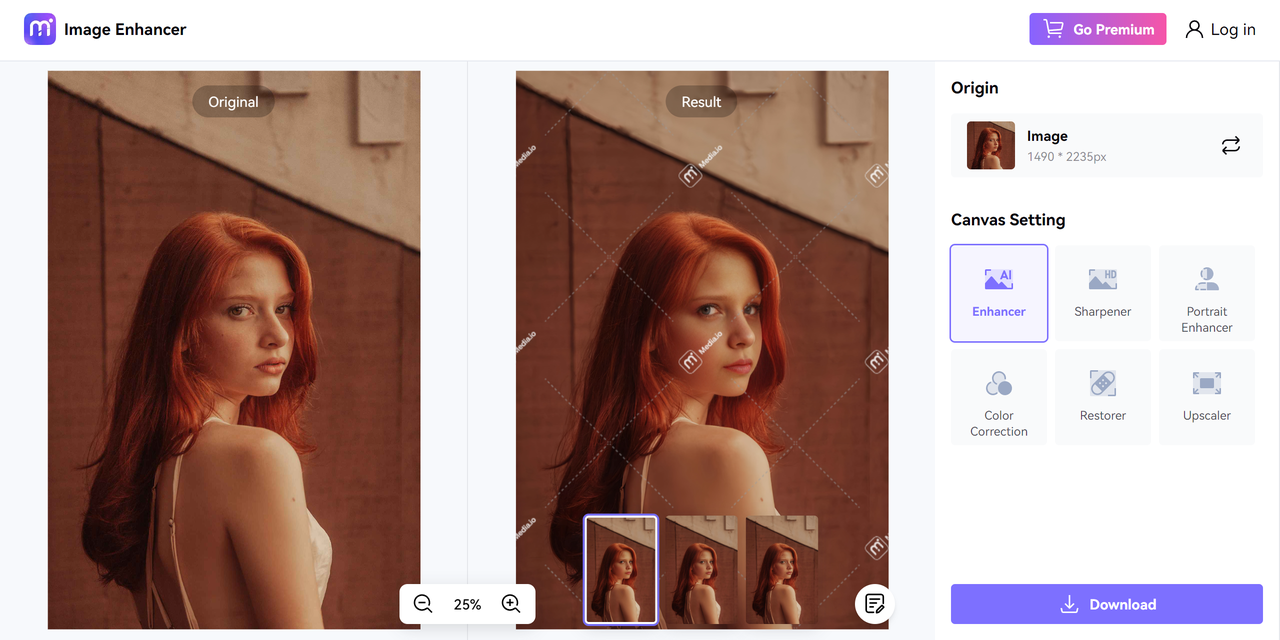 Media.io's editing interface