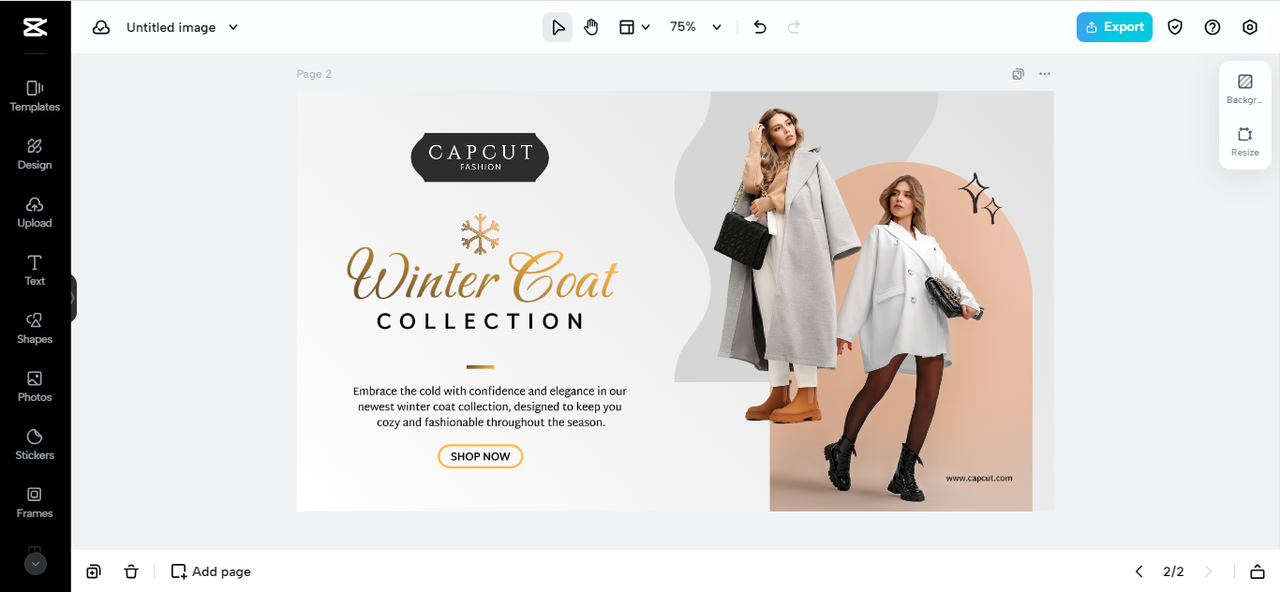 Using an online photo editor for advertising