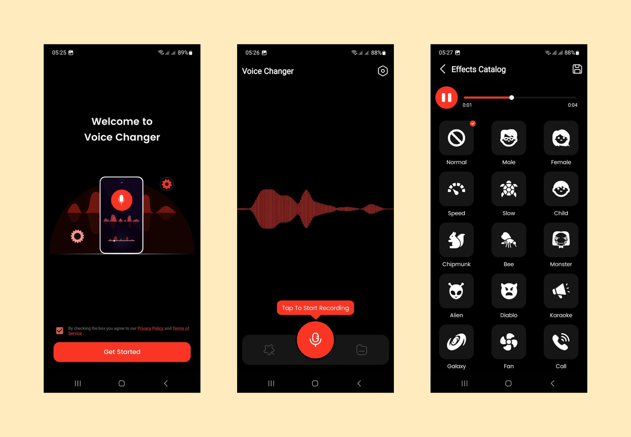 How to alter a voice on Voice Changer Plus