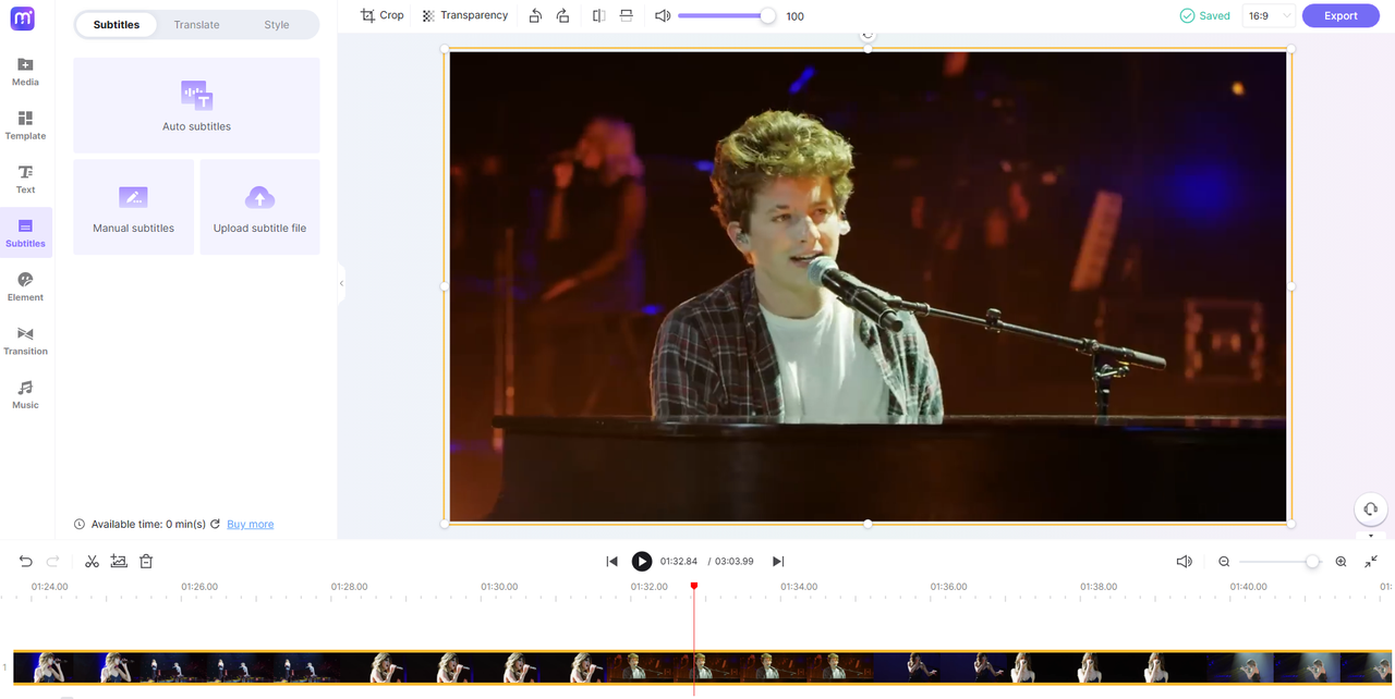 add lyrics to a music video with Media.io lyric video creator online free