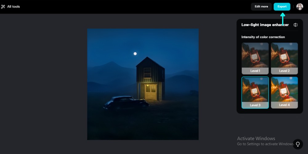 Export your shiny new image