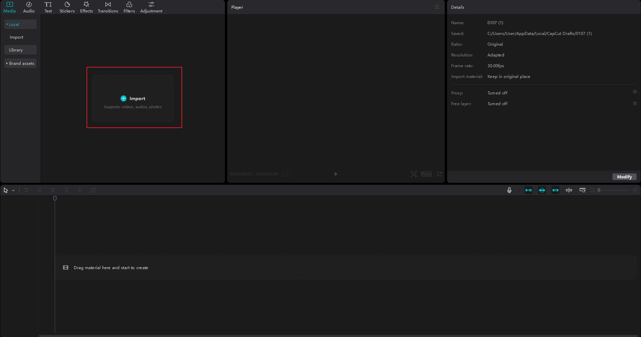  How to import video to the CapCut desktop video editor