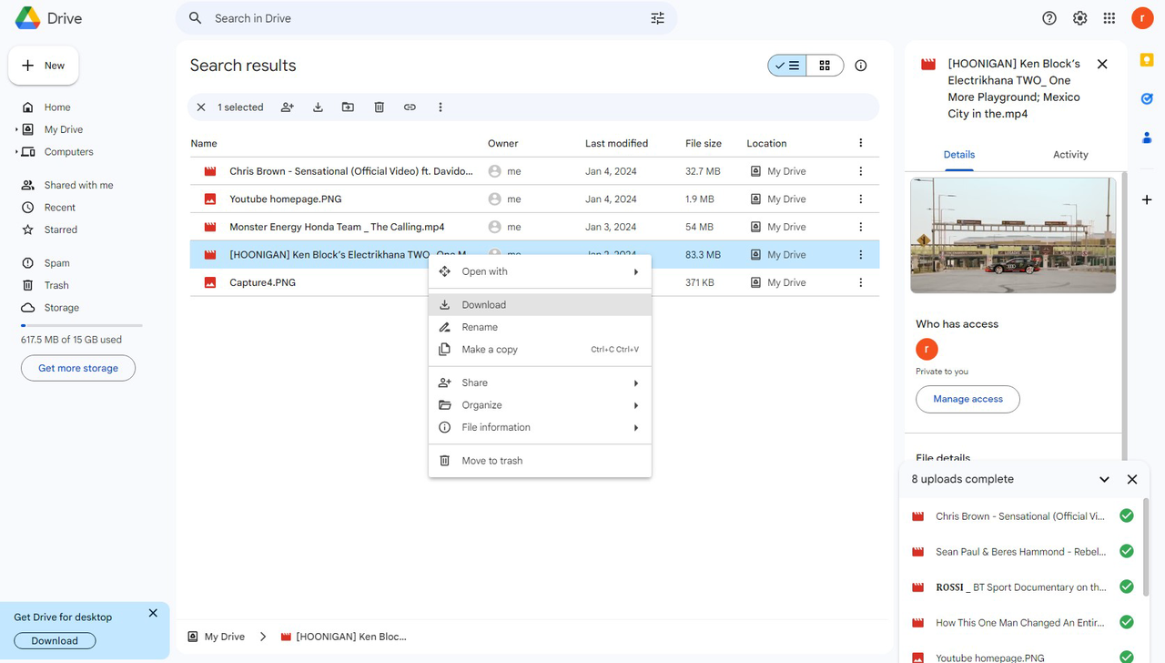 right-click download