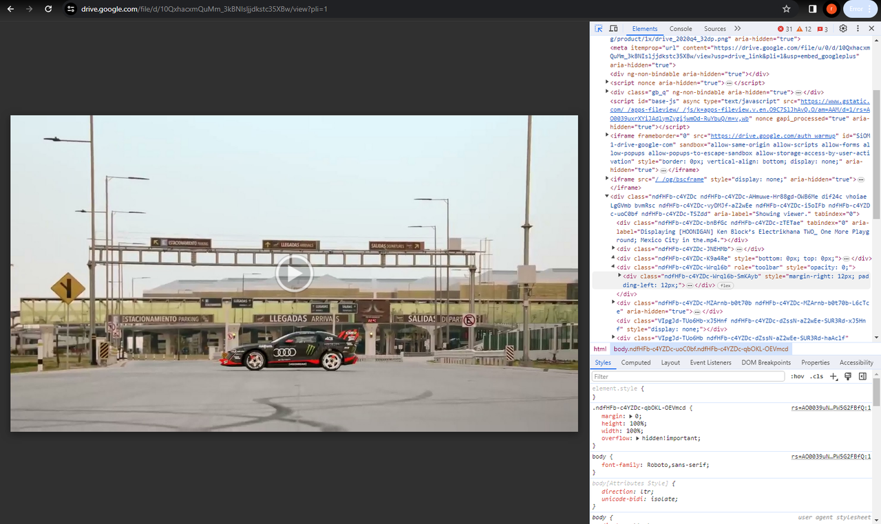 open developer console