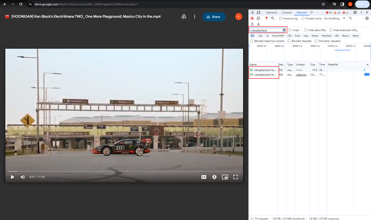  type in videoplayback