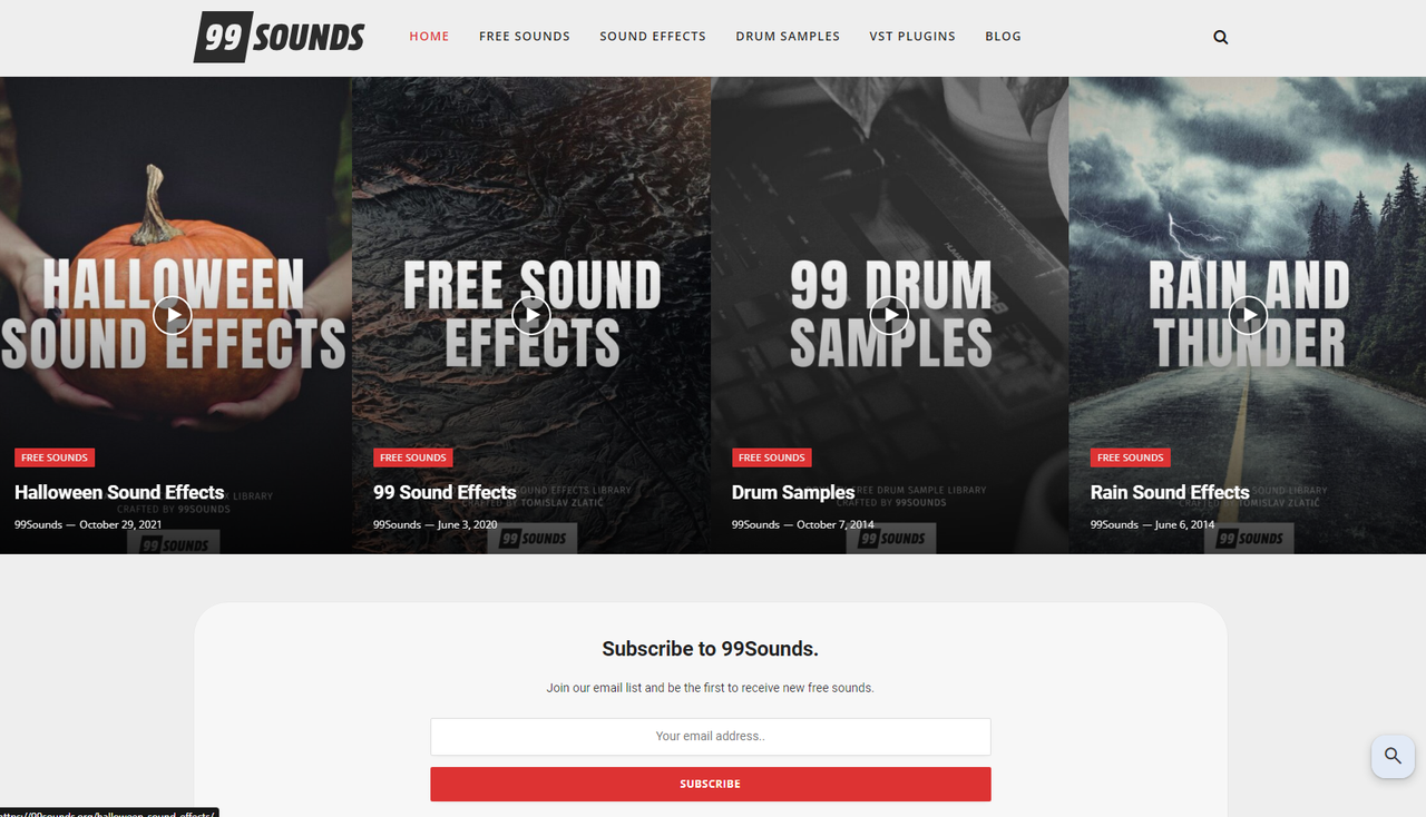 free sound effects from 99Sounds