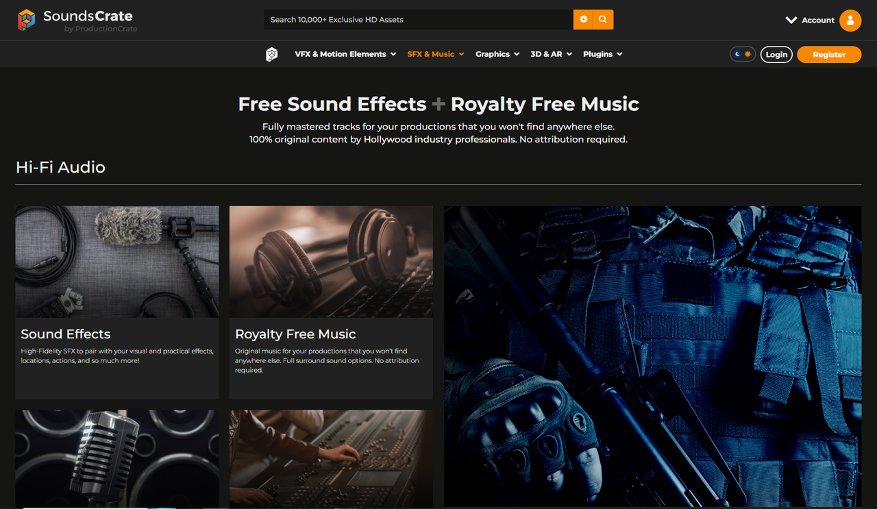 free sound effects from SoundsCrate