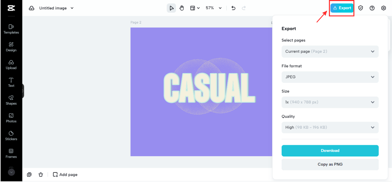 Export your business logo design