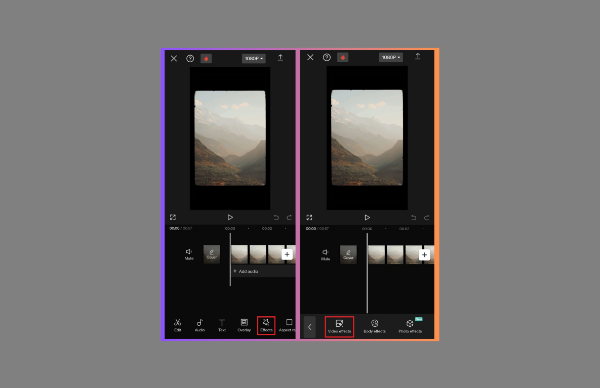 tap on "Video Effects"