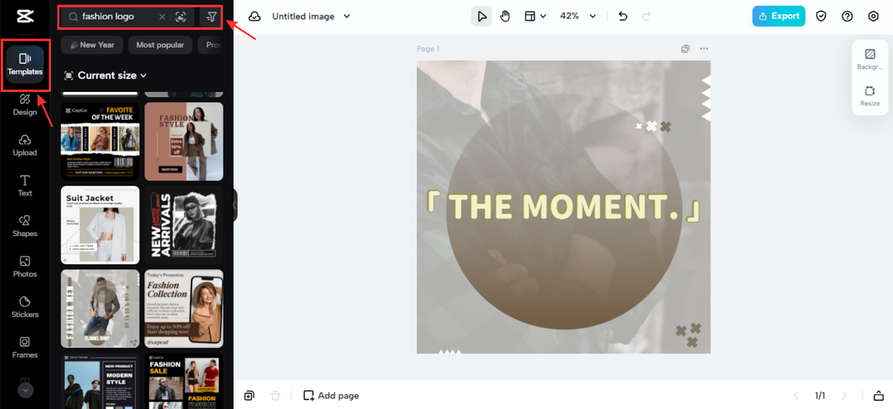 Pick a fashion logo template