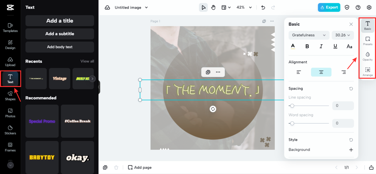 Text design for fashion logo