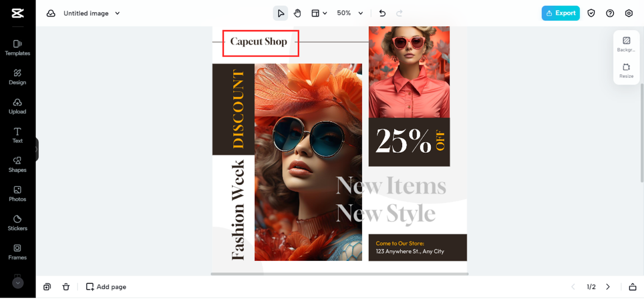 Include the fashion logo on your media works