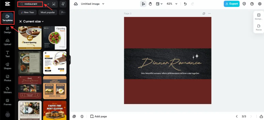 Pick a restaurant logo template